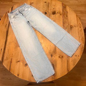 American Eagle Size 00 distressed wide leg jeans